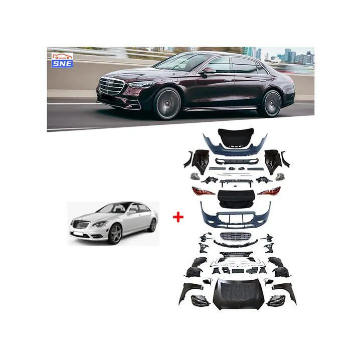 Auto Car Side Skirt Front Rear Bumper Hood W223 S450 AMG Bodykit Full Conversion Body Kit For Mersedes-Benz S Class W221