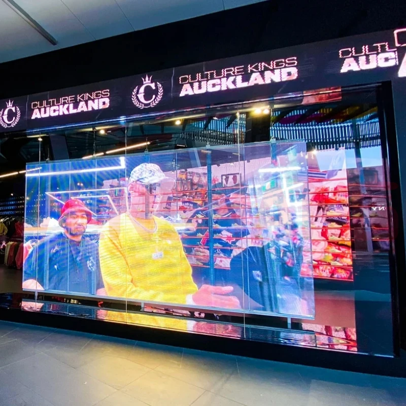 Indoor High Transmittance Self-adhesive Advertising Film Screen Transparent Led Screen on Window Glass Led Crystal Film Screen