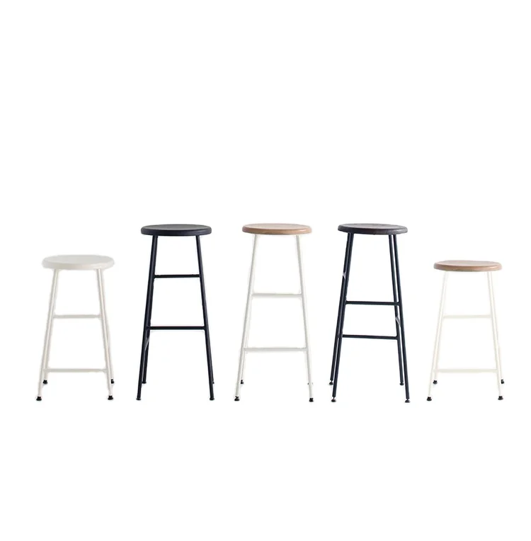 Nordic Bar Stool Iron barstool home Island Chair outdoor  cafe modern simple high stool bar chair