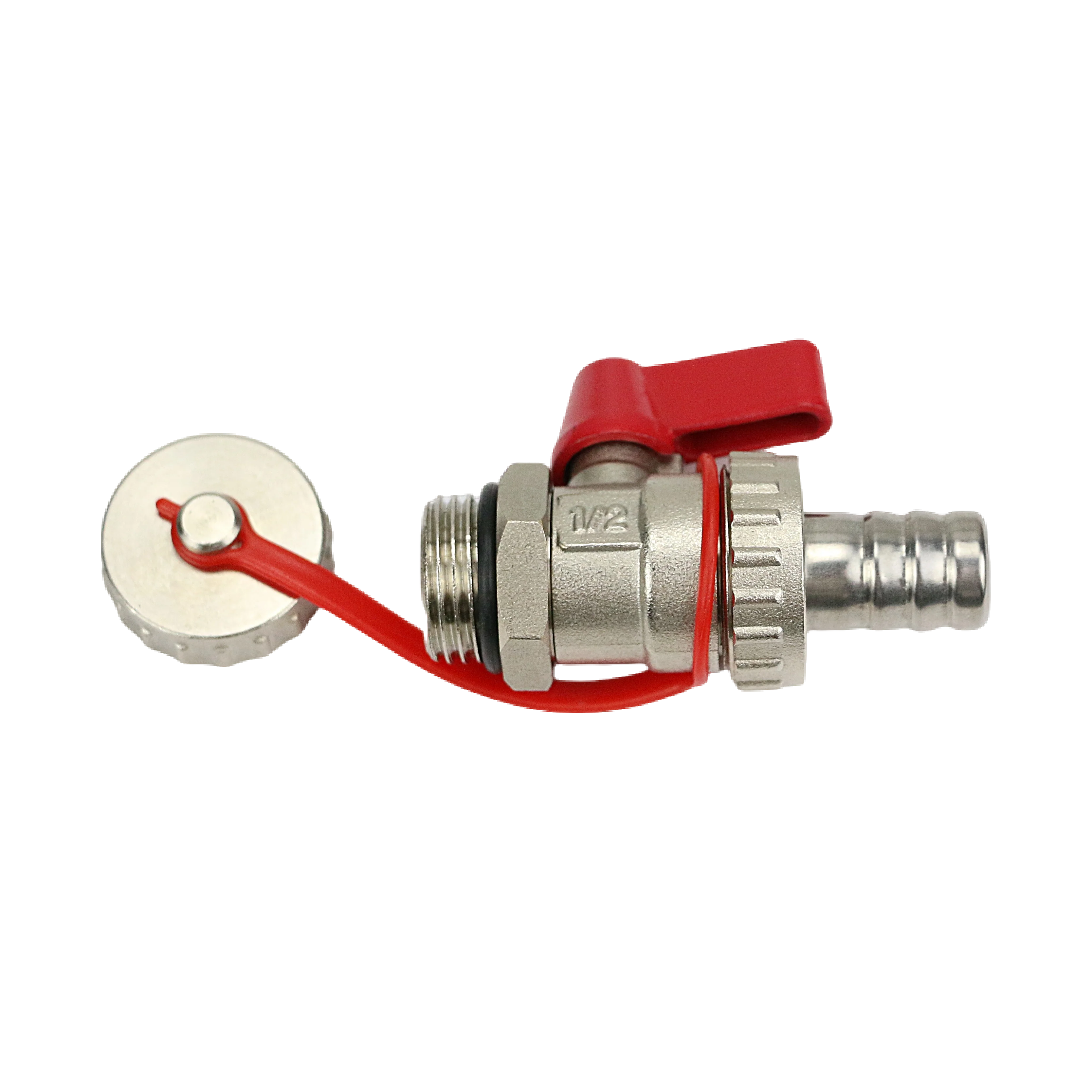 Factory 1/2 Pressure Relief Brass Water Drain Valve with Cap For Underfloor Heating System
