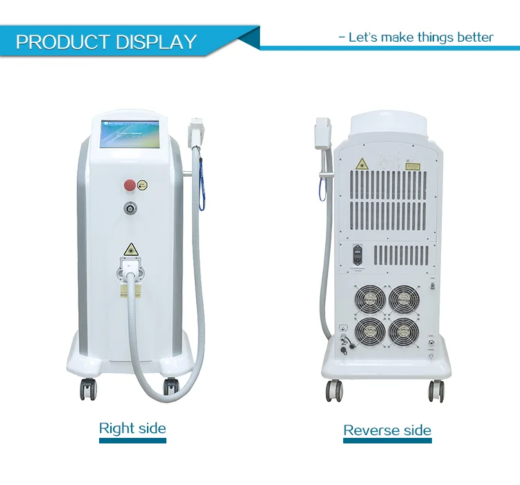 Most powerful diode laser hair removal system 755 808 1064 nm for dark skin TEC cooling system with free training