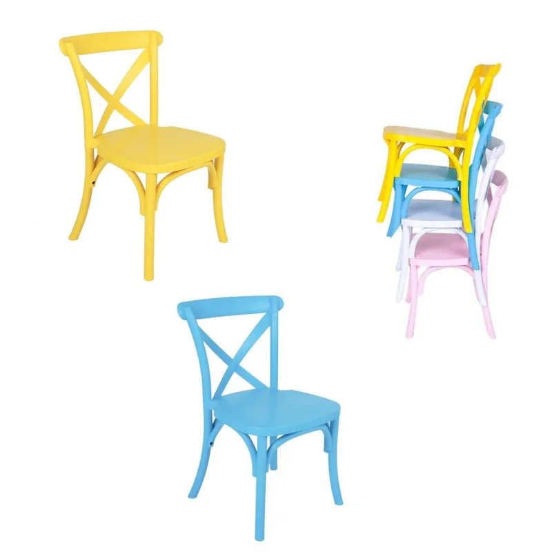 factory wholesales cheap white pink cross back kids chairs children kids party chairs