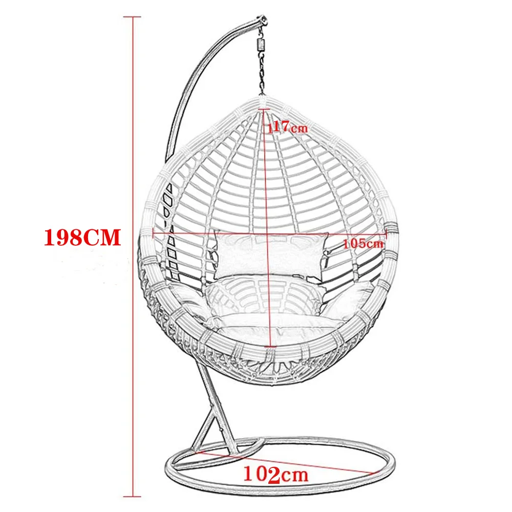 Swing for Adult Factory wholesale Hot selling Garden Use PVC thick Rattan Hanging Swing for Adult