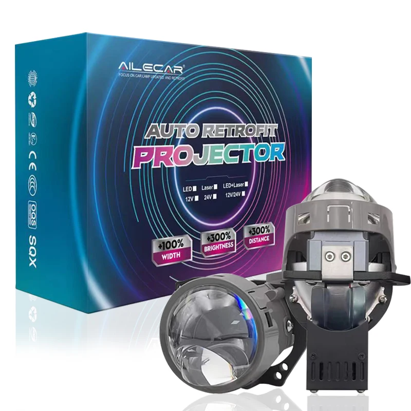 AILECAR STR-SMALL-LASER-C led projector bi led laser projector len for car high low beam projector bi led lens for car