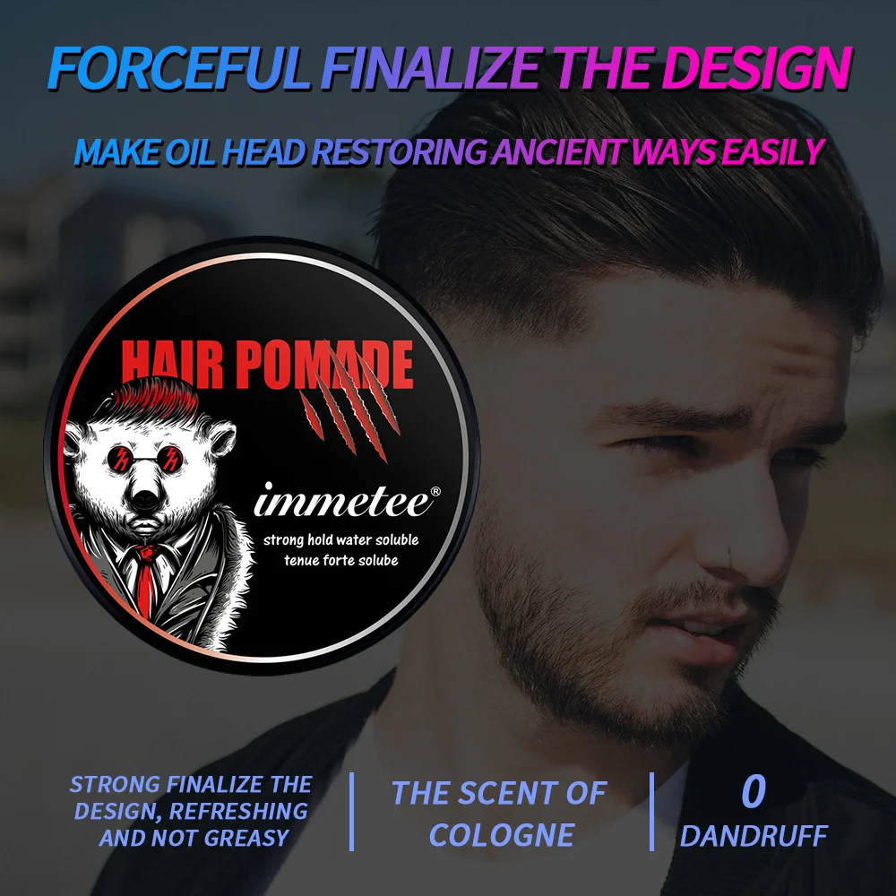 Hair Wax Water Based Lasting Hold Styling Pomade 100/150/200ml Custom Styling Hair Pomade for men