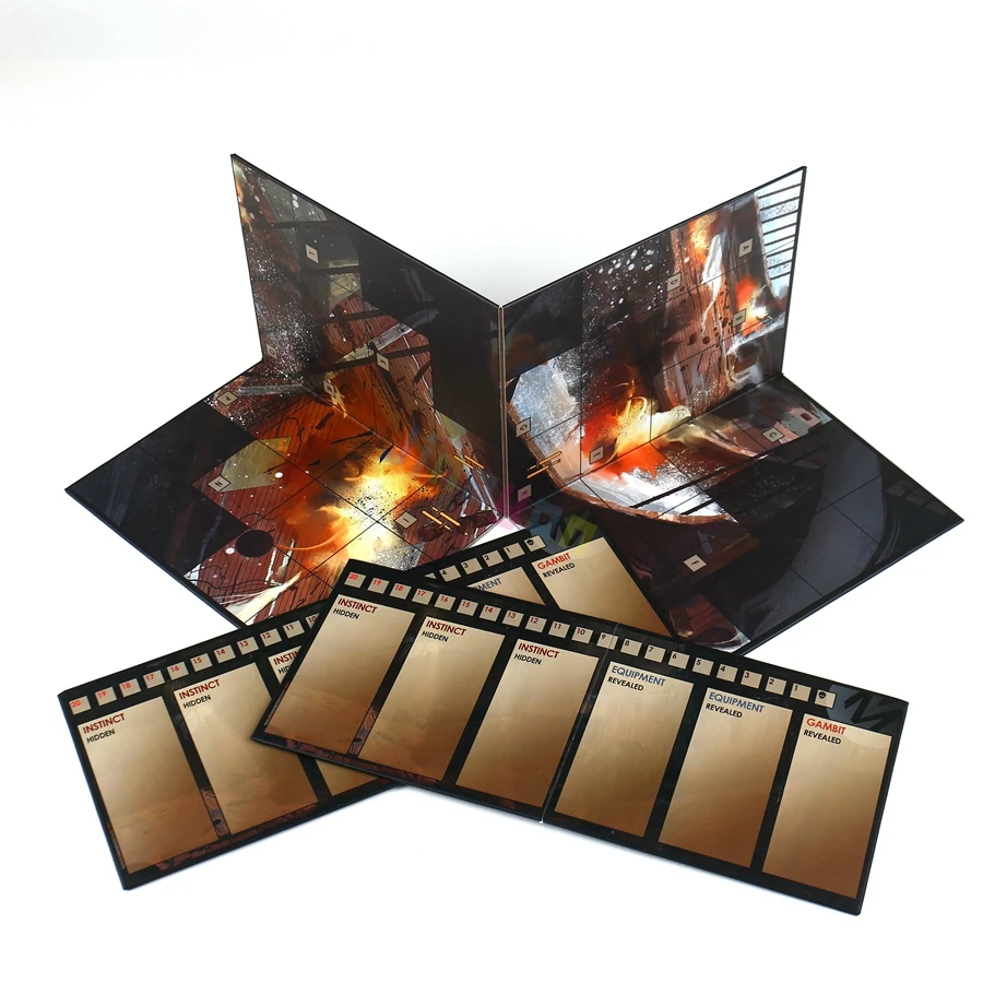 Custom Modern Adult Board Game Full Color with Box Punchboard OEM Miniatures Low MOQ Testing Order Provided