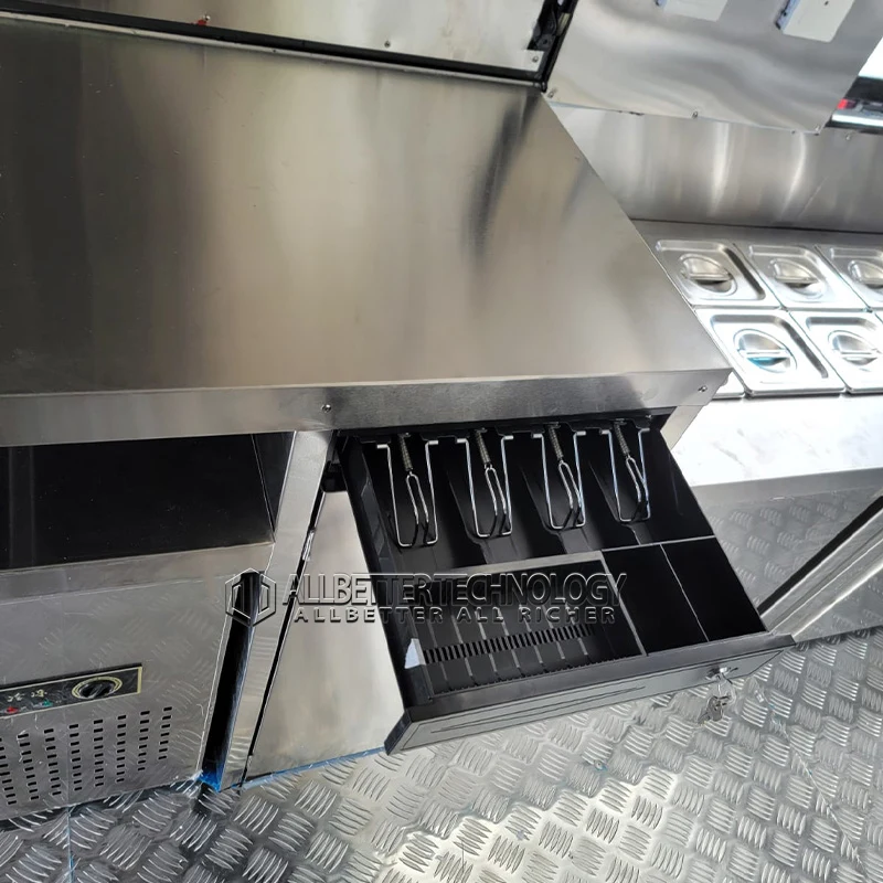 Fully Equipped Mobile Kitchen Bbq Food Truck Shop Restaurant Pizza Lemonade Big Shipping Container Food Trailer For Sale