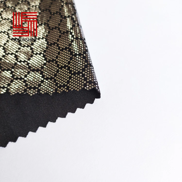 
polyester spandex 4way stretch light bronzing fabric 