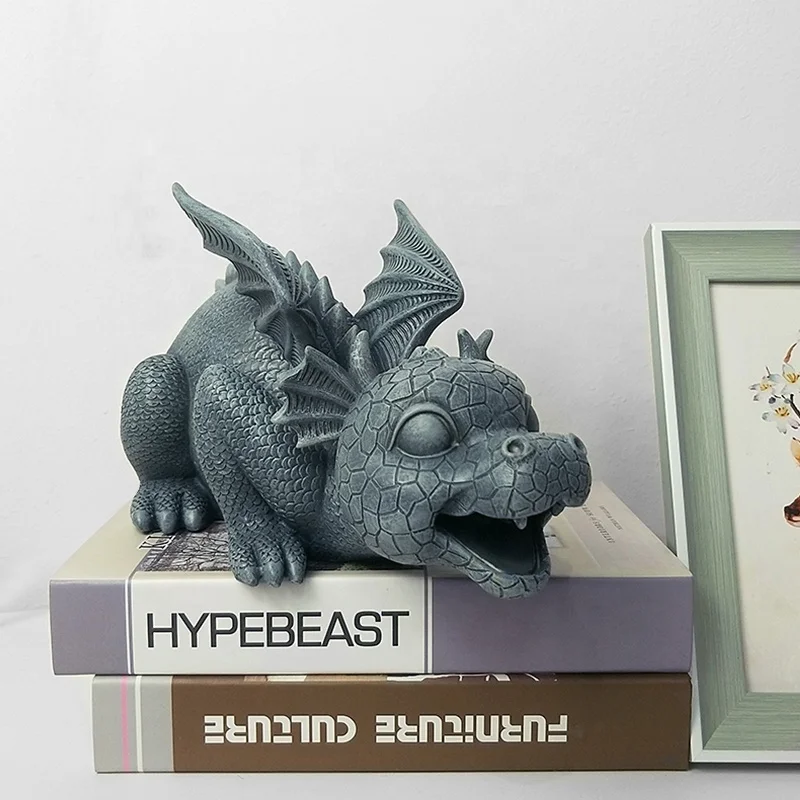 ODM resin animal statue dinosaur decoration resin dragon ornament sprinkler desk decoration folk crafts