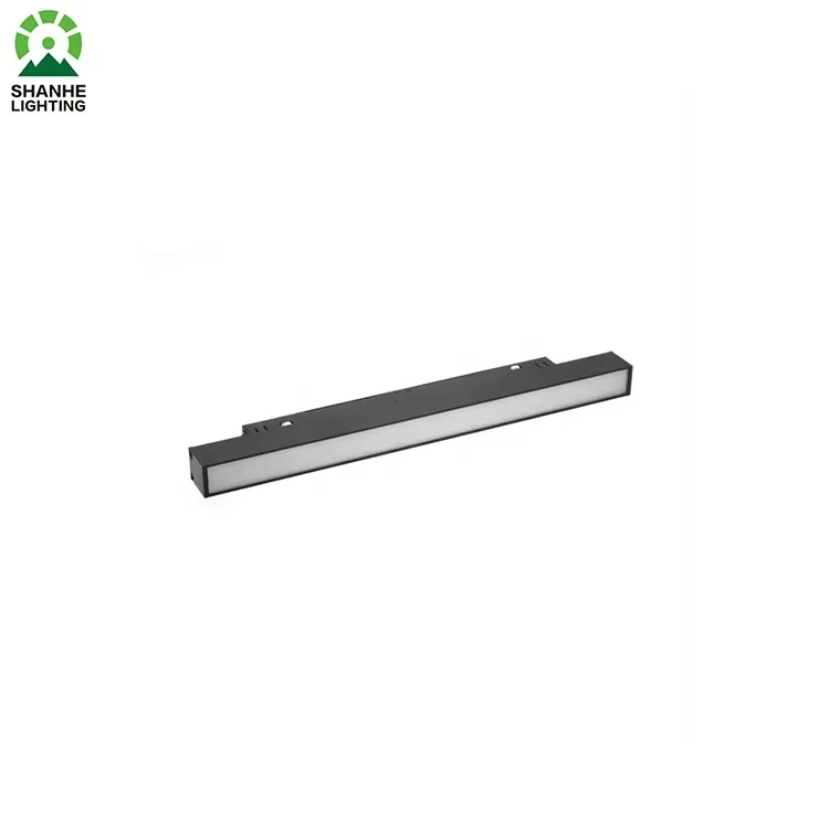 Recessed Magnetic Track Lighting System Flush Mounted Aluminum Linear Rail Section Magnet light tracklight