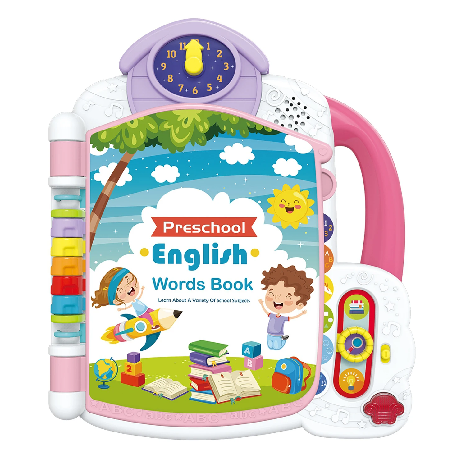 Kids Toddlers Leaning Toy Early Educational Learning Friends Words Book Touch Sound Reading Words Book