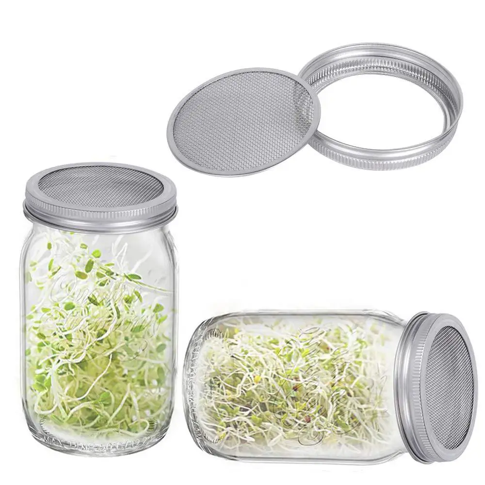 Custom Size Mason Jar Sprouting Lid For sprouting glass jars Making Organic Seeds Germination cover Bean sprout jar