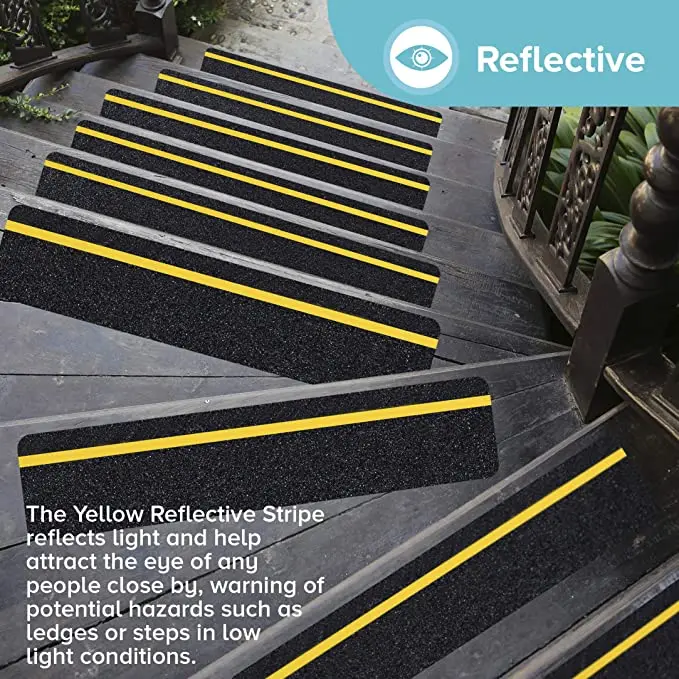 Solvent Black Yellow Floor Adhesive Safety Waterproof Sole Reflective Stripe Anti slip Tape