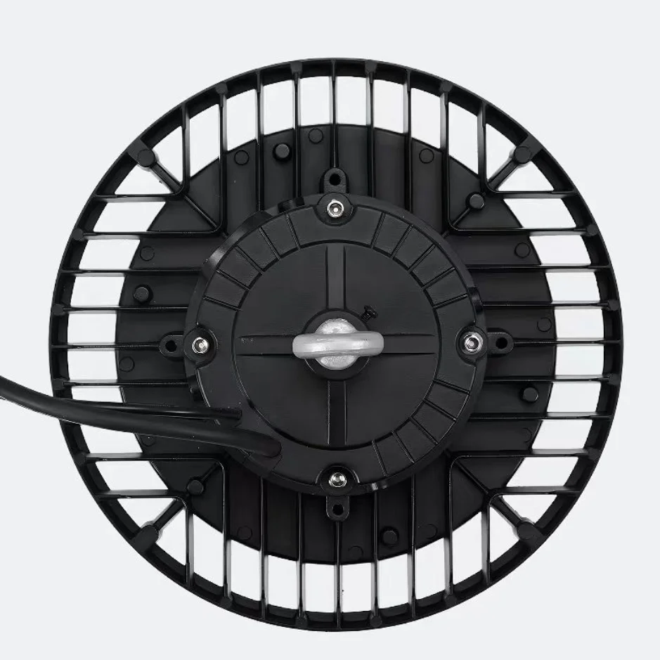 Lightweight Customized 100W UFO LED High Bay Light Industrial Factory Lighting Black Disc Type Waterproof IP65 Canopy Lights