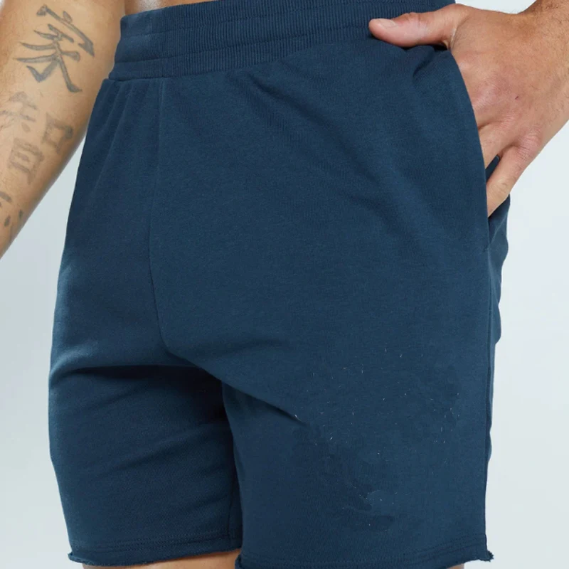 Slim Fit Gym Shorts Mens Cotton Spandex Shorts French Terry Shorts For Men
