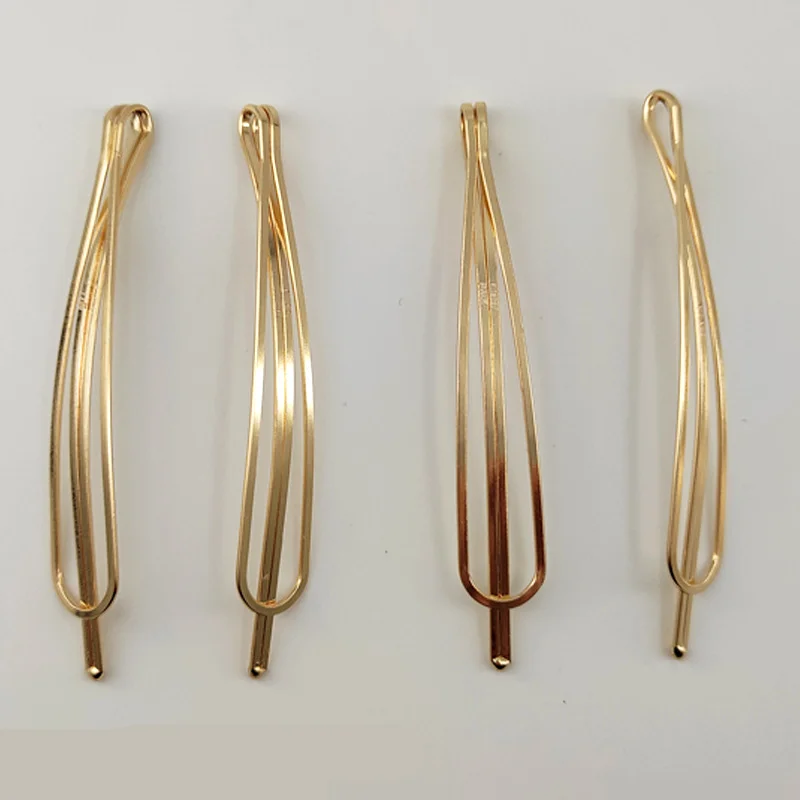 High Quality Fashion Accessories Golden Duckbill Clip Heart Hollow Hair Clip Metal Hair Pin
