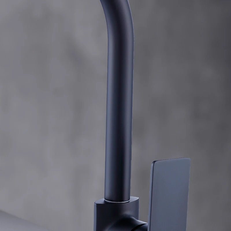 Modern Design Single Hole Deck Mounted Hot Cold Water Rotating with Single Handle Ceramic Valve Core Wholesale Kitchen Faucet