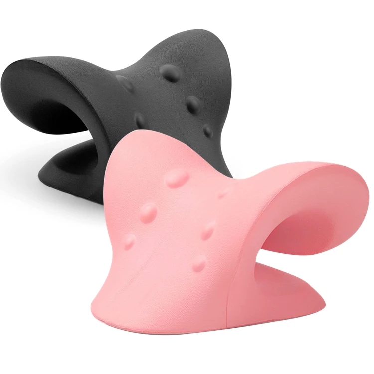 Custom Color Available Cervical Traction Chiropractic Pillow, Neck Stretcher Neck And Shoulder Relaxer For Pain Relief