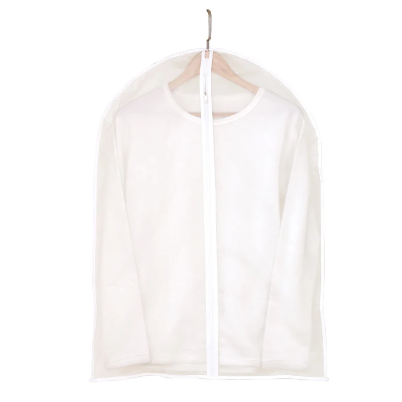 Waterproof EVA Semi-transparent Garment Bag Garment Bags Custom Logo Printed Hanging Clothes Dust Cover