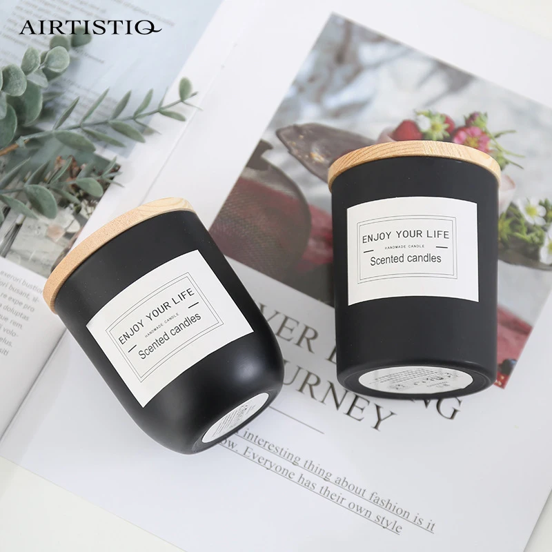 Fragrance Soy Wax Candles Jar Candle High-end Aromatherapy Home Soy Wax Scented Candle with Dried Flowers Tin for Deodorant Bars