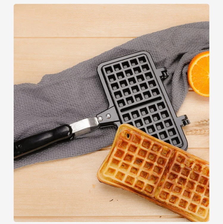  Non-stick Rugged aluminum double-head Waffle Maker Mould Kitchen Tool Cake