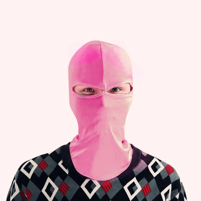 
Outdoor double eyed headgear face muslim hijab Long scarf 