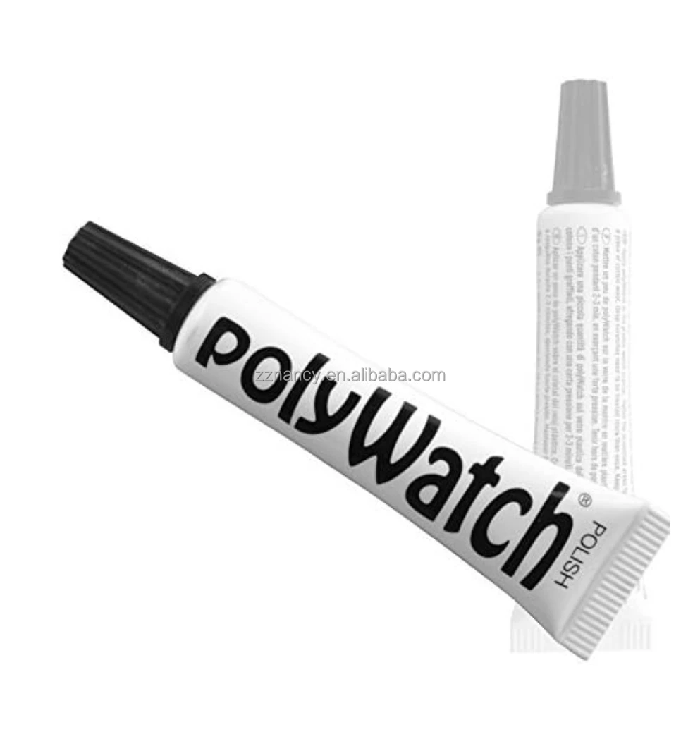 Оригинальные немецкие часы Polywatch Пластиковые акриловые Хрустальные стеклянные полировки и инструмент для удаления царапин с синей тканью