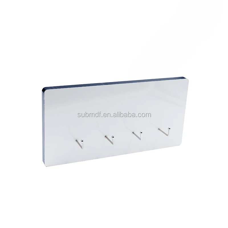 4 hooks sublimation MDF wood key Clothes hanger for printing