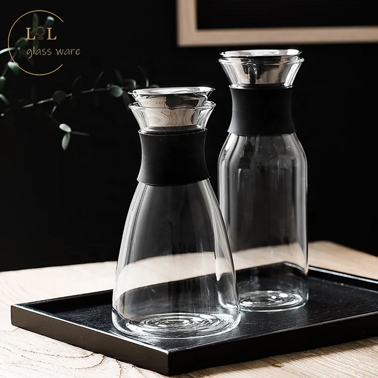 New style borosilicate glass jug clear glass water pitcher with handle