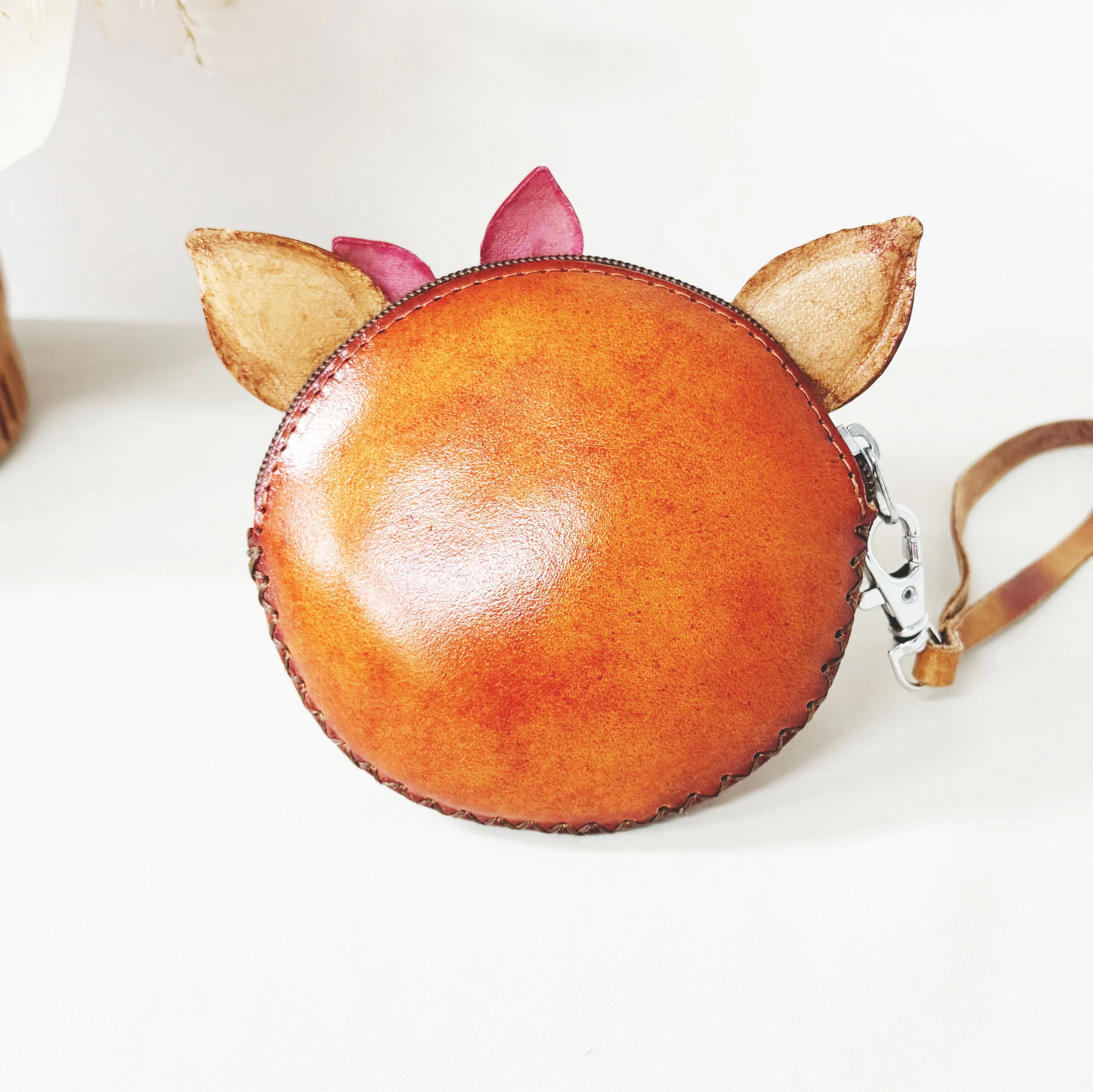 CP-010 pig  Animal Cartoon shaped wholesale price genuine leather cute women silicone custom printing coin purse