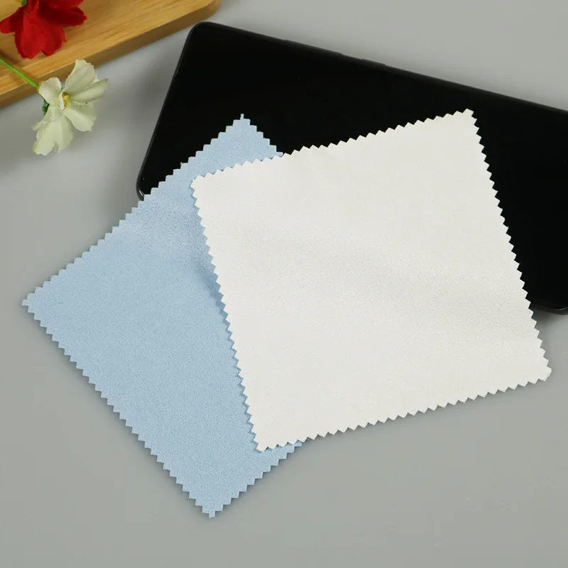 Wholesale Soft Microfiber Custom Logo Jewelry Polishing Cloth Anti Tarnish Cleaning Cloth For Sliver Jewelry