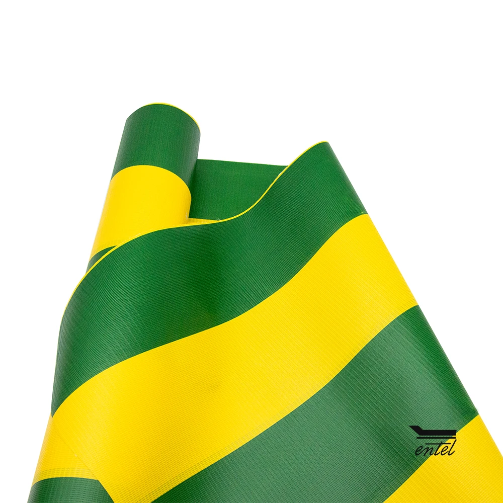 high quality back to back printing  waterproof  PVC striped tarpaulin rolling for awning truck cover  tents