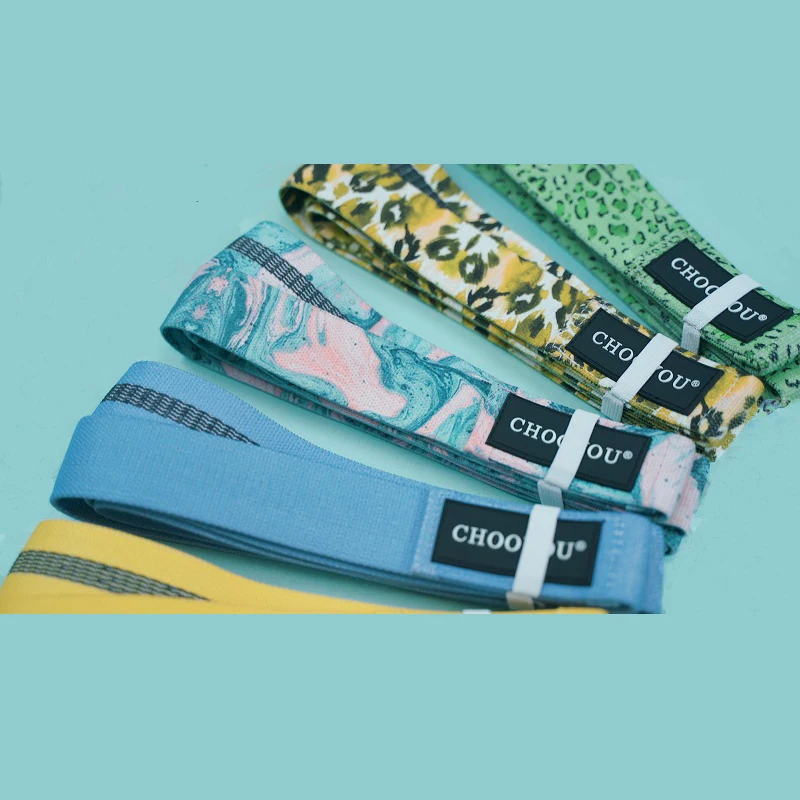 CHOOYOU OEM оптовая цена новое обновление настроить резиновый логотип Потяните вверх фитнес длинные тренировки ткани резистивные ленты