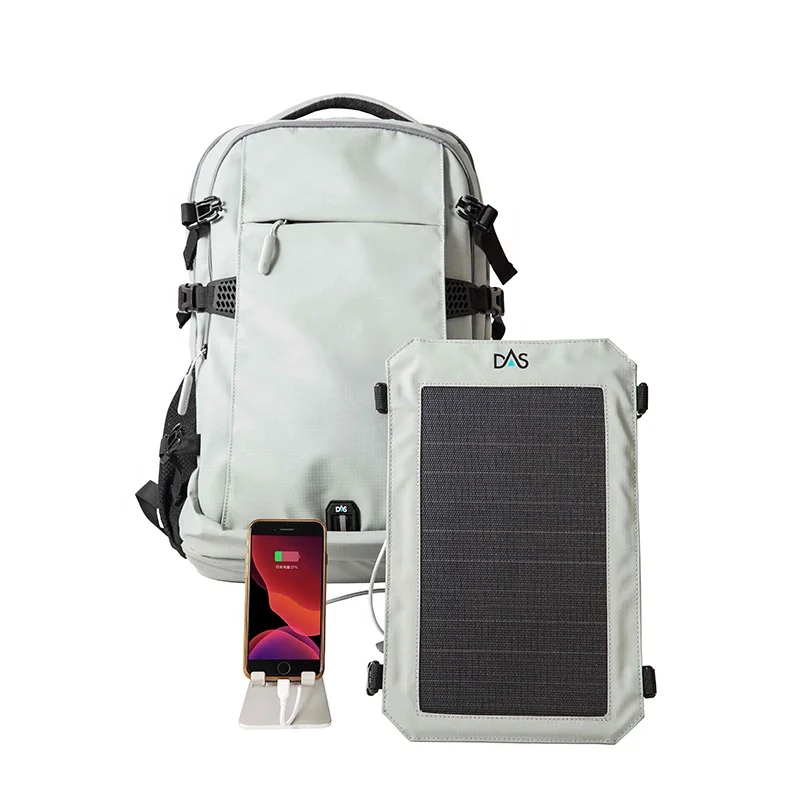 High quality daily life waterproof bag solar panel laptop backpack with solar charger