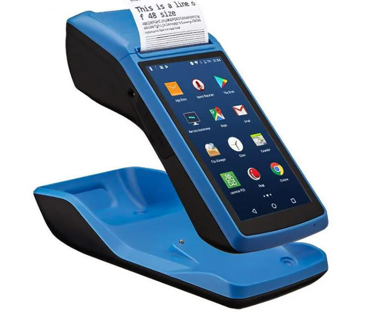 All In One Smart Retail Restaurant Android System Machine Scanner Touch Screen  Mobile Handheld Pos Terminal With Printer