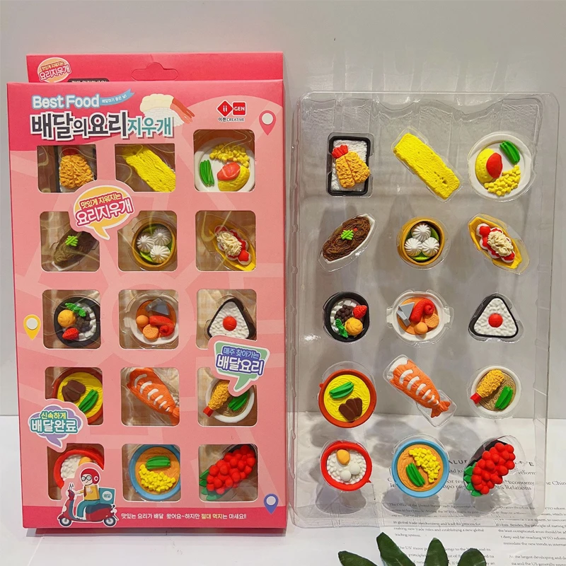 Promotion school  3D Food Sushi Shaped Pencil Eraser novelty japanese erasers