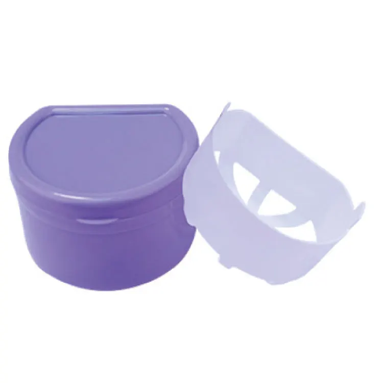 Portable Mouth Guard Case Dental Orthodontic Retainer Box Case Plastic Denture Tray Box Teeth Container Denture Box Colorful