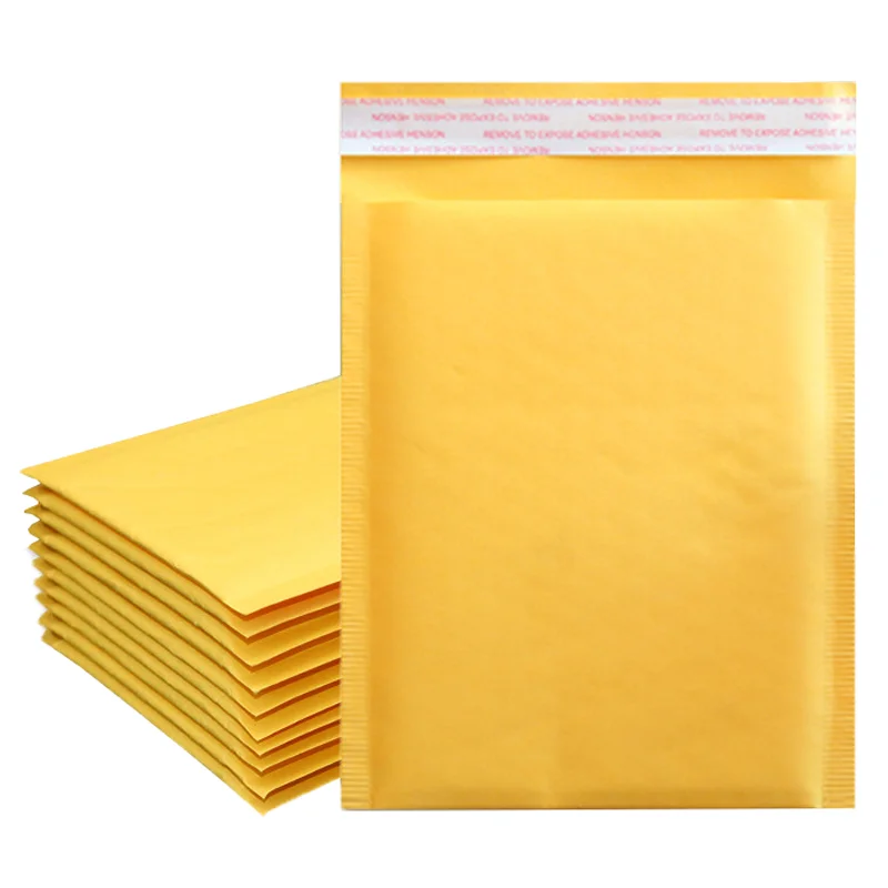 100pcs lots Bubble Mailers Padded Envelopes Packaging Bags Kraft Bubbles Mailing Envelope Bag Custom size Mail Bags
