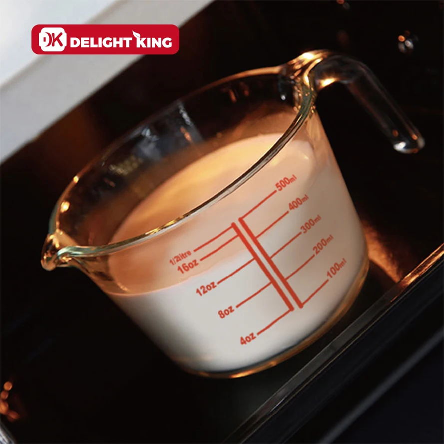 250ml/1000ml High borosilicate glass measuring cup with handle glass measuring jar