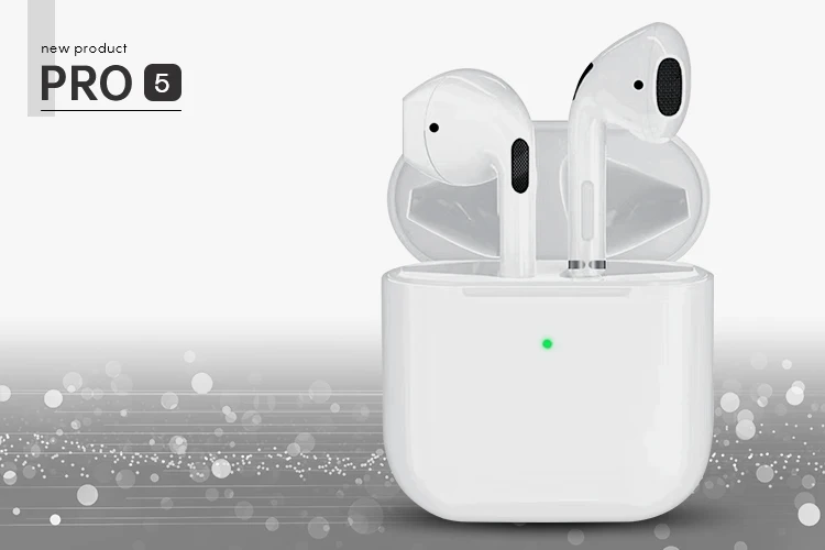 2021 Newest TWS Airs Pro 5 Headphone Noise Cancelling earbuds stereo Sport Wireless Earphones Handsfree