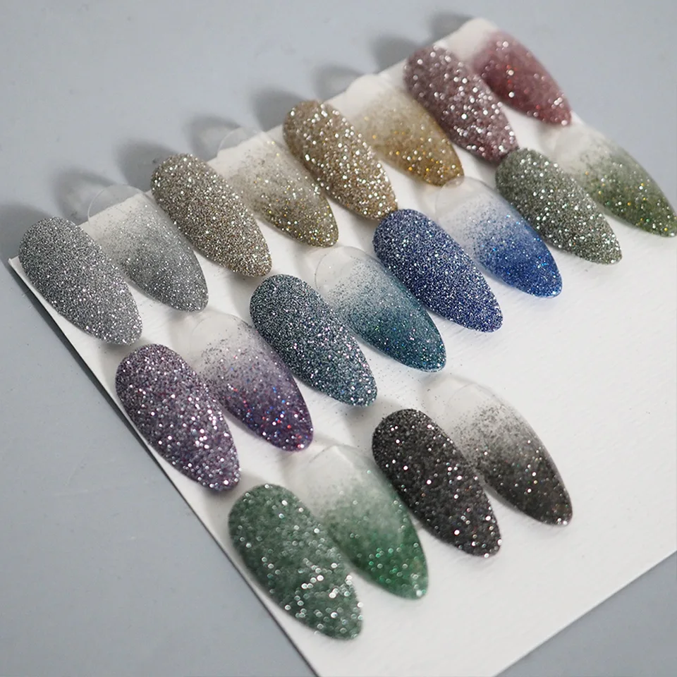 JY Wholesale Fine Flashing Crystal Diamond Mirror Powder in Green Red Blue for Enhancing Nail Art