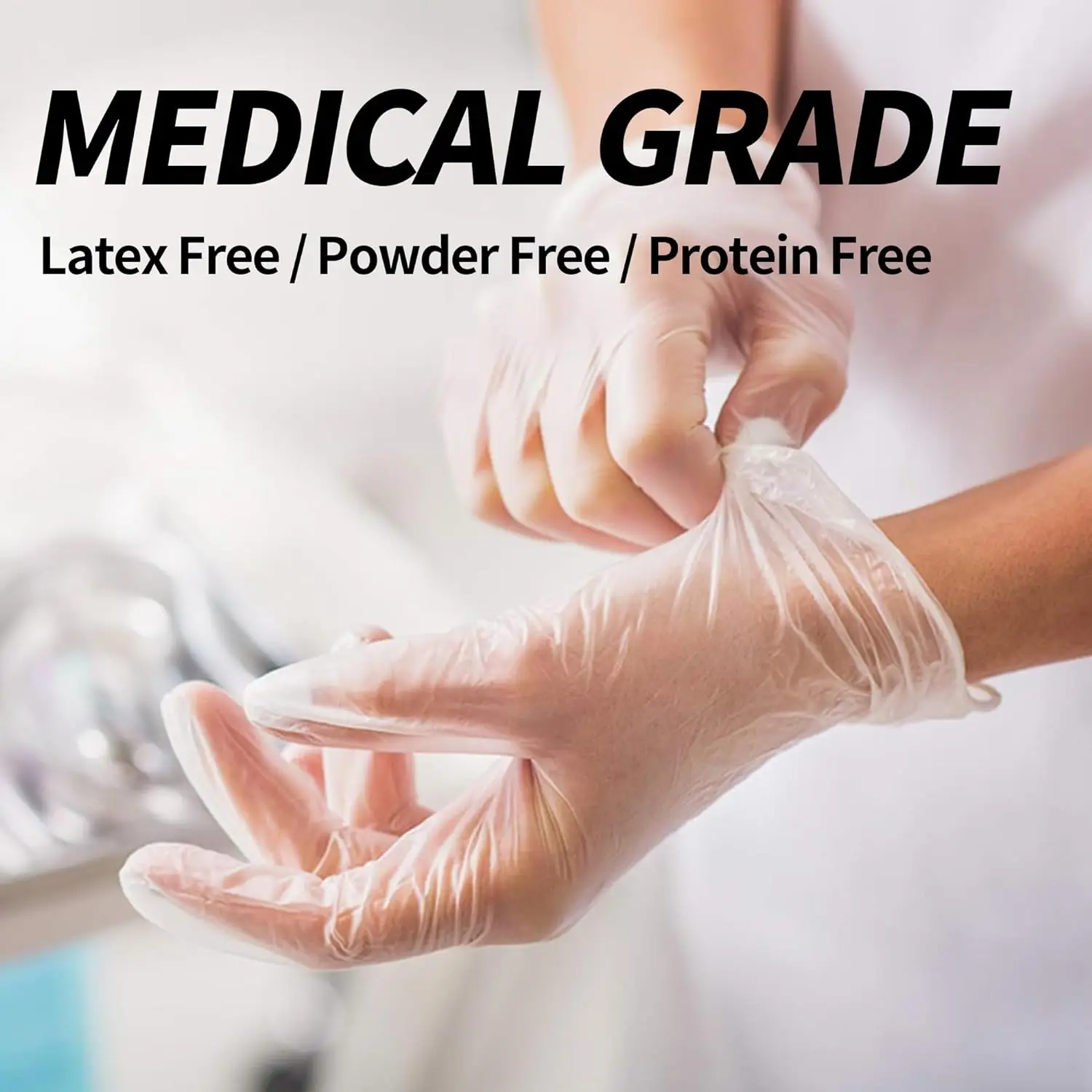 medical 100% PVC gloves and industrial vinyl gloves xl gloves powder free vinyl beijing for food 100 count