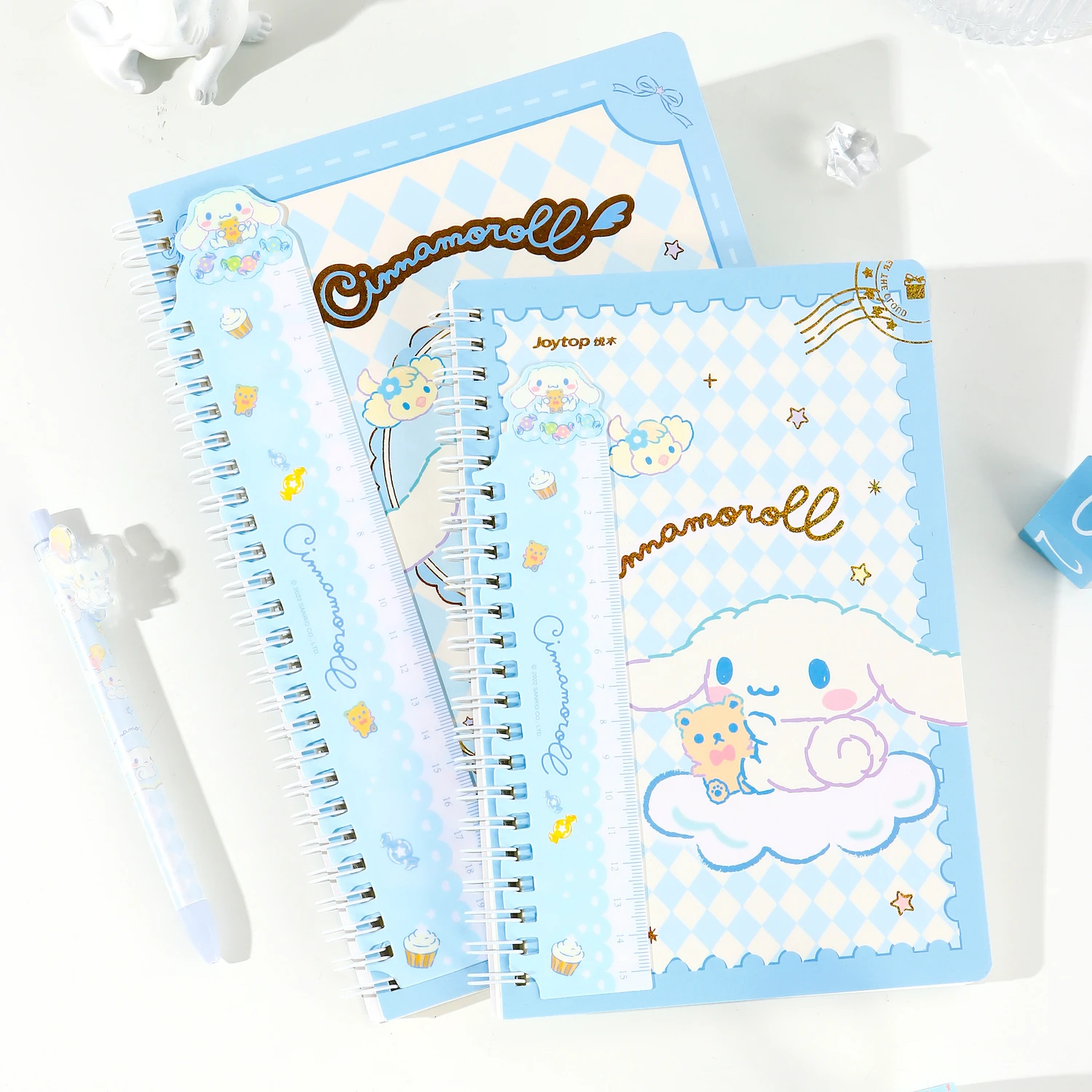 Joytop 2864 2865 Wholesale Good Times cute stationery Kawaii Twin Spiral Notebook B5 A5 With Ruler