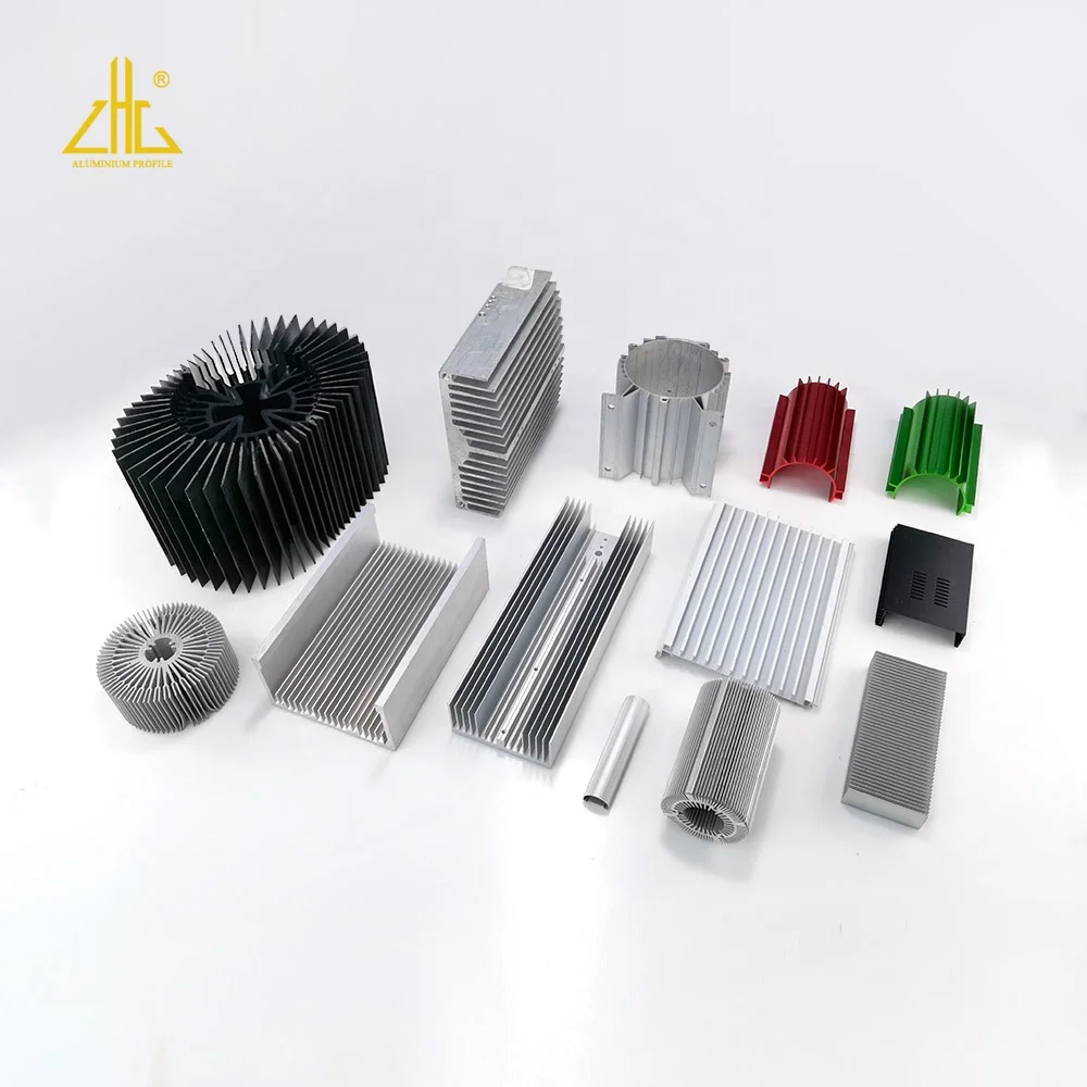 Aluminium heatsink extrusions manufacturer/ anodizing square,round aluminium heat sinks / aluminio fabricante disipador de calor