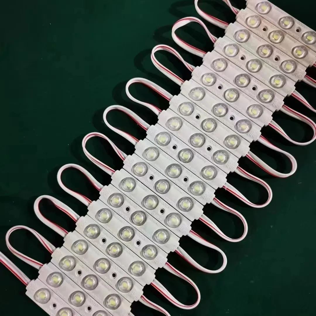 7015 white 6500k 10000k 1.2w waterproof smd 2835 lens sign injection 12v 3 led module