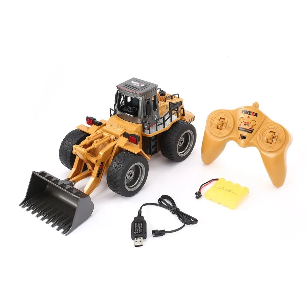 Радиоуправляемый автомобиль 6CH 1/18 2 4 GHz RC металлический бульдозер RTR фронтальный погрузчик инженерный игрушечный строительный трактор транспортное средство