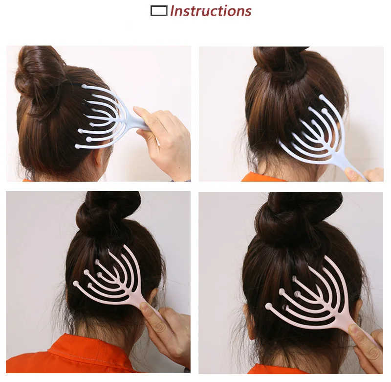 Wholesale cheap Nine-claws beads Mini head massager Deep massage hair head scalp massager