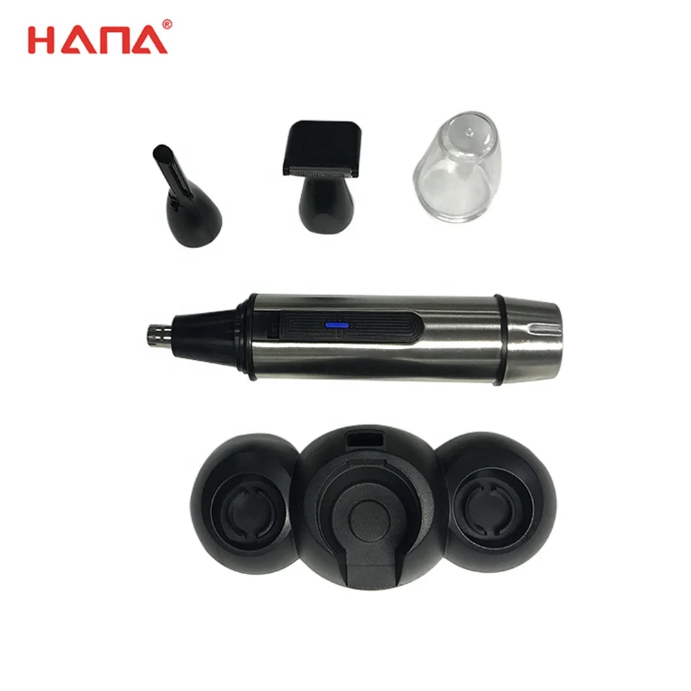 HANA Long life of stainless steel interchangeable washable nose hair trimmer set