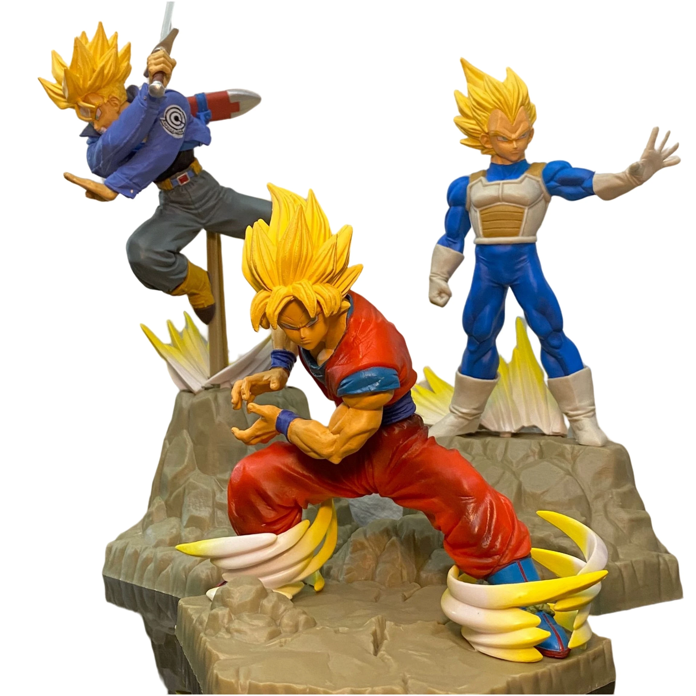 Anime Dragon Balls Goku Vegeta Trunks PVC doll Resin Statues Kids toys hobbies Crafts Home Decor Action figures
