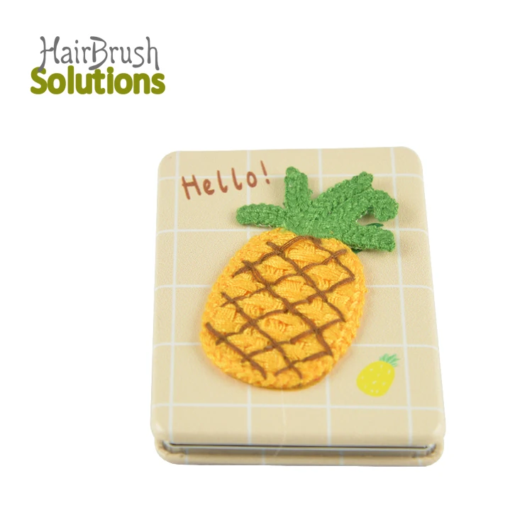 Factory Wholesale Square Leather Mini Folding Ladies Pocket Size Mirrors Make Up Luxury Cosmetic Small Mirror for Kids